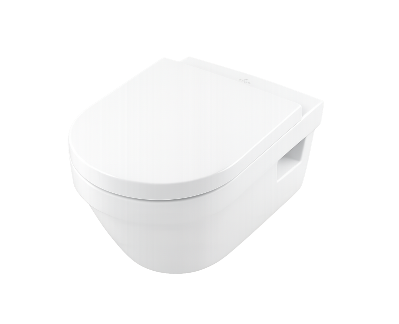 Tualetes poda komplekts TECEbase rāmis ar Villeroy & Boch Architectura Rimless podu, SoftClose vāku un TECEnow Hromētu pogu