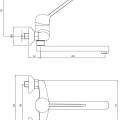Кухонный смеситель Deante Joko, настенный, медицинский BOJ_080C, хромированный