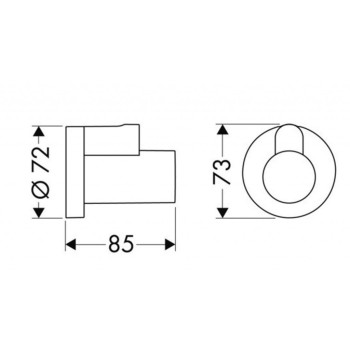 Ventilis Hansgrohe dekoratīvā daļa matēti balts 13950700