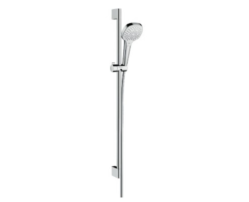Dušas komplekts Hansgrohe Croma Select E Multi, 3 plūsmas veidi, balts/hroms 26590400