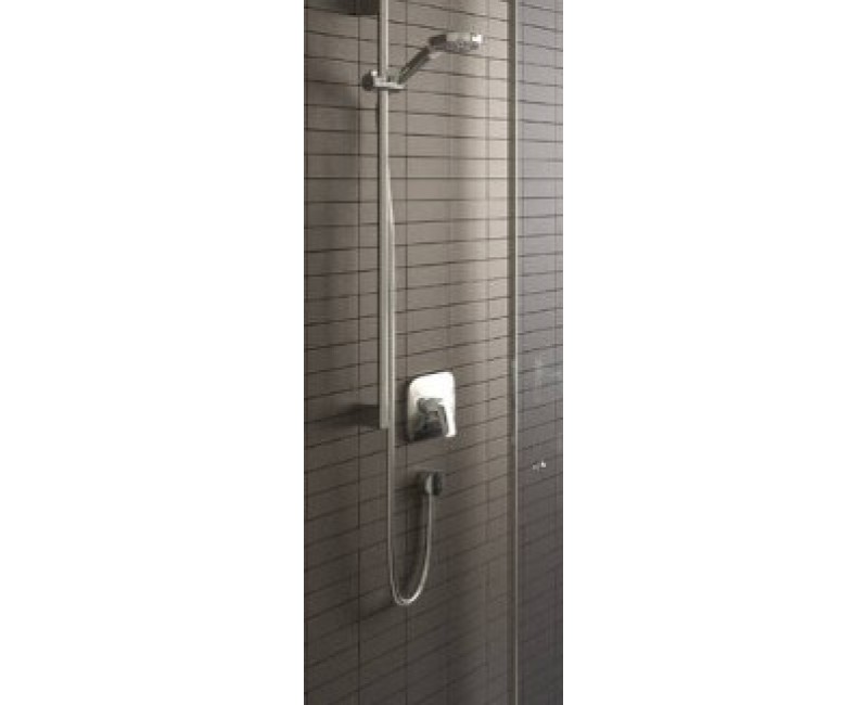 Dušas komplekts Hansgrohe Croma Select E Multi, 3 plūsmas veidi, balts/hroms 26590400