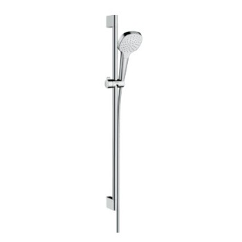 Dušas komplekts Hansgrohe Croma Select E, rokas duša, stienis un šļūtene, balts/hroms 26594400