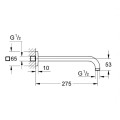 Держатель для душа GROHE Rainshower 28 см, хром 27488000