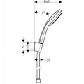 Душевой набор Hansgrohe Croma 100, 4 струи, держатель и шланг 1,25 м, хром 27592000