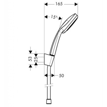 Dušas Komplekts Hansgrohe Croma 100, 4 strūklas, turētājs un šļūtene 1,25 m, hroms 27592000
