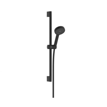 Dušo komplektas Hansgrohe Activera Select S rankinė dušo galva, stovas ir žarna, 2 srautai, EcoSmart, matinė juoda 28044670