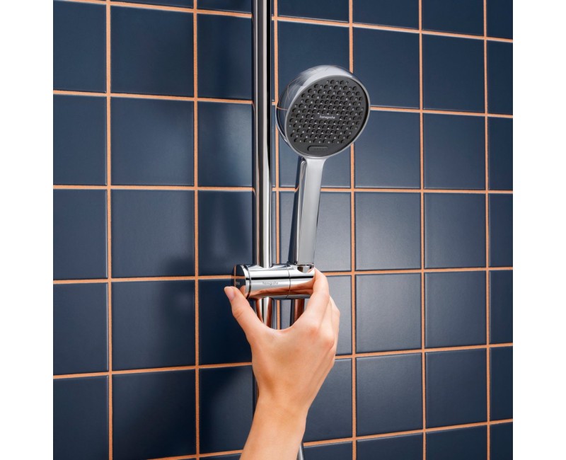 Dušas Komplekts Hansgrohe Activera Select S Rokas duša, stienis un šļūtene, 2 plūsmas, EcoSmart+, hroms 28045000
