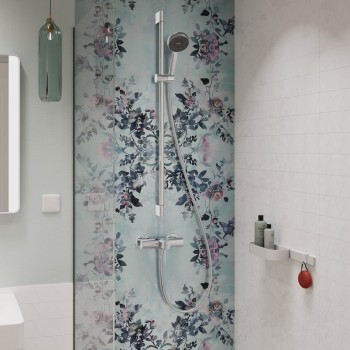 Dušas Komplekts Hansgrohe Activera Select S Rokas duša, stienis un šļūtene, 2 plūsmas, EcoSmart, hroms 28046000