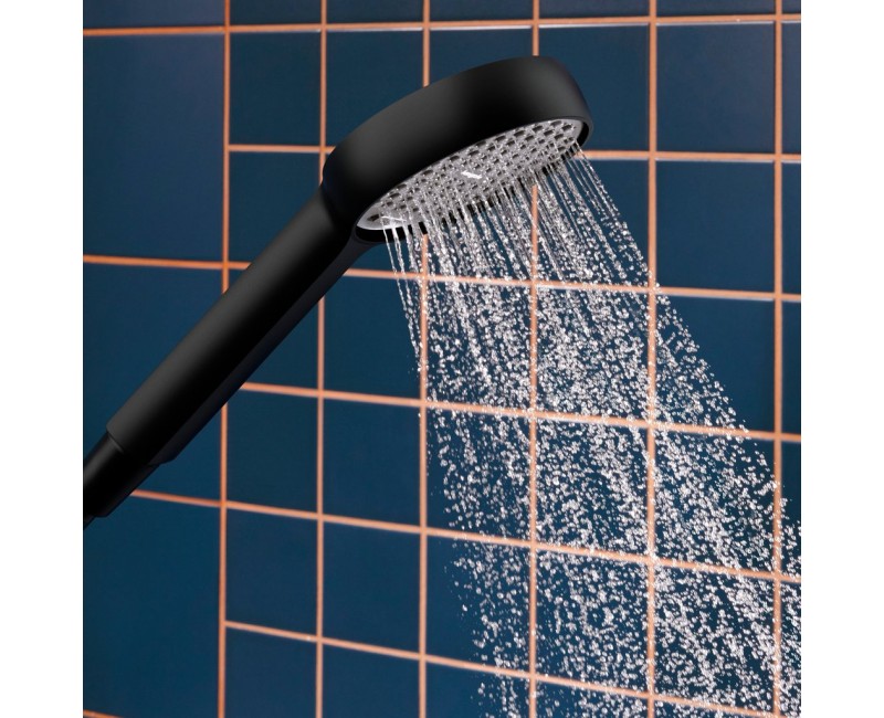 Душевой набор Hansgrohe Activera Select S, ручной душ, штанга и шланг, 2 режима струи, EcoSmart, матовый черный 28050670