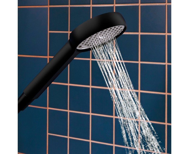 Душевой набор Hansgrohe Activera Select S, ручной душ, штанга и шланг, 2 режима струи, EcoSmart, матовый черный 28050670