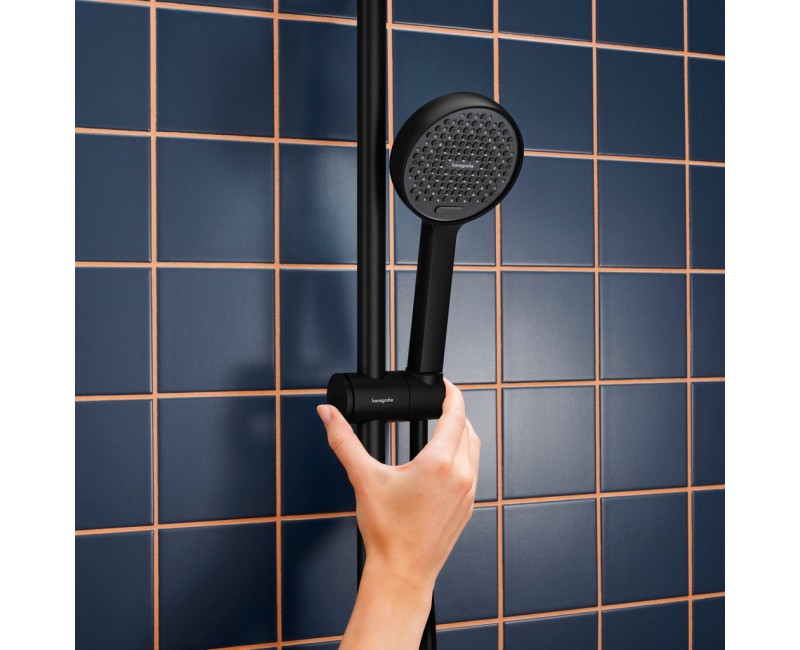 Душевой набор Hansgrohe Activera Select S, ручной душ, штанга и шланг, 2 режима струи, EcoSmart, матовый черный 28050670