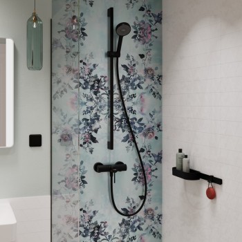 Душевой набор Hansgrohe Activera Select S Ручной душ, штанга и шланг, 2 потока, EcoSmart, матовый черный 28048670