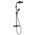 Dušas Sistēma Hansgrohe Activera S ar termostatu, D 24 cm, 2 plūsmas veidi, EcoSmart+, matēti melns 28083670