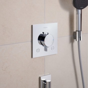Dušas maisītājs Hansgrohe Ecostat Comfort E ar termostatu iebūvējams, 2 ierīcēm, hroms 33711000
