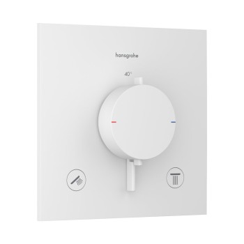 Dušas maisītājs Hansgrohe Ecostat Comfort E ar termostatu iebūvējams, 2 ierīcēm, matēti balts 33711700