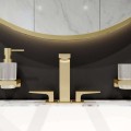 Glāzes aksesuāriem Hansgrohe AddStoris ar turētāju, matēts stikls/pulēts zelta izskats 41749990