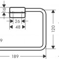 Rankšluosčių laikiklis Hansgrohe AddStoris matinė balta 41754700