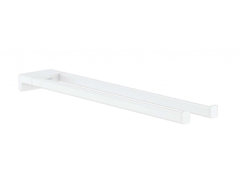 Полотенцедержатель Hansgrohe AddStoris Double длина 45 см, матовый белый 41770700