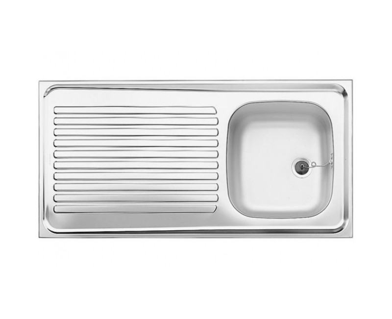 Virtuves Izlietne BLANCO LAY-ON SINK R-ES 10X5 1/2" Natural m.UEL Nerūsējošais tērauds, Dabīgs pārklājums 510502