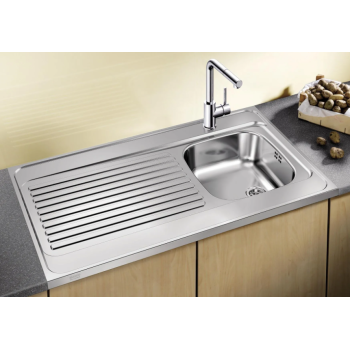Virtuves Izlietne BLANCO LAY-ON SINK R-ES 10X5 1/2" Natural m.UEL Nerūsējošais tērauds, Dabīgs pārklājums 510502