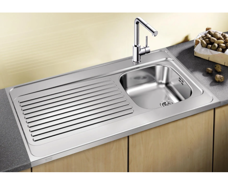 Virtuves Izlietne BLANCO LAY-ON SINK R-ES 10X5 1/2" Natural m.UEL Nerūsējošais tērauds, Dabīgs pārklājums 510502