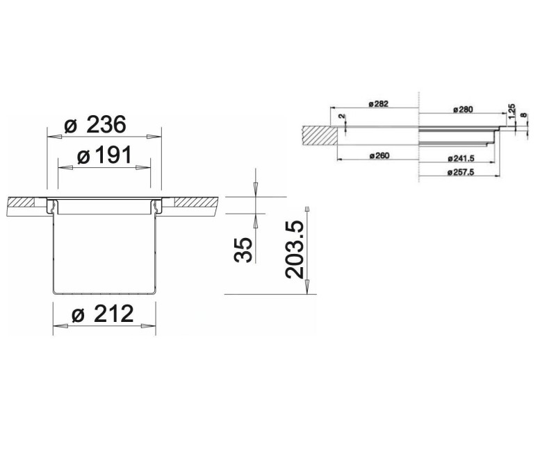 Atkritumu šķirošanas sistēmas BLANCO SOLON stainless steel Flush 512471
