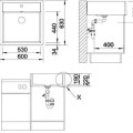 Virtuvinė kriauklė BLANCO PANOR 60 Keraminė balta blizgi O.AF Keramika, kristalinė balta blizgi (Keramika) 514486