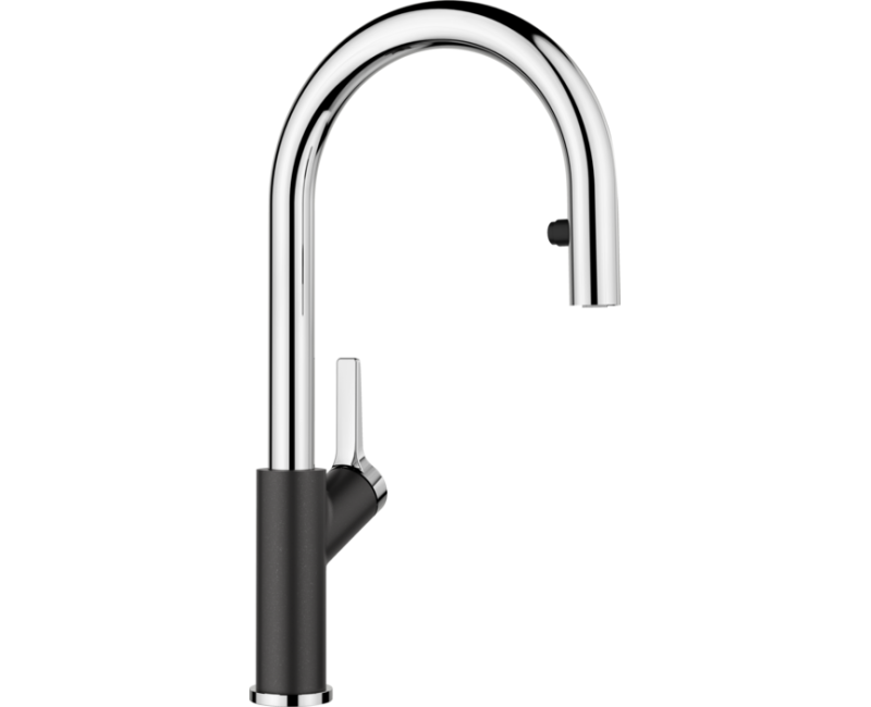 Virtuves maisītājs BLANCO CARENA-S Vario Anthracite/Hromēts HD 521358
