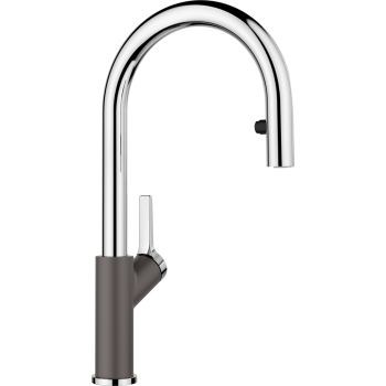 Virtuves izlietnes maisītājs BLANCO CARENA-S Vario Rock grey/Hromēts HD 521359