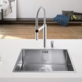 Virtuves Izlietne BLANCO CLARON 550-IF InFino O.AF Nerūsējošais tērauds, Satīna spīdīga 521578