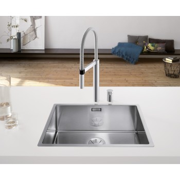 Virtuves Izlietne BLANCO CLARON 550-IF InFino O.AF Nerūsējošais tērauds, Satīna spīdīga 521578