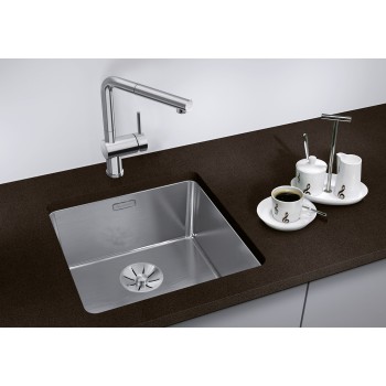 Virtuves Izlietne BLANCO ANDANO 400-U SATIN InFino O.AF  Nerūsējošais tērauds, Satīna spīdīga 522959