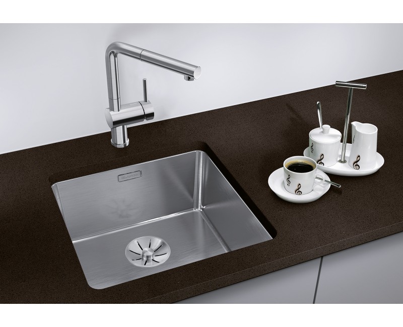 Кухонная мойка BLANCO ANDANO 400-U SATIN InFino O.AF Нержавеющая сталь, глянцевый сатин 522959