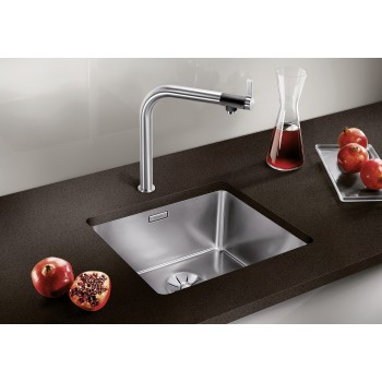 Virtuves Izlietne BLANCO ANDANO 450-U SATIN InFino O.AF Nerūsējošais tērauds, Satīna spīdīga 522963