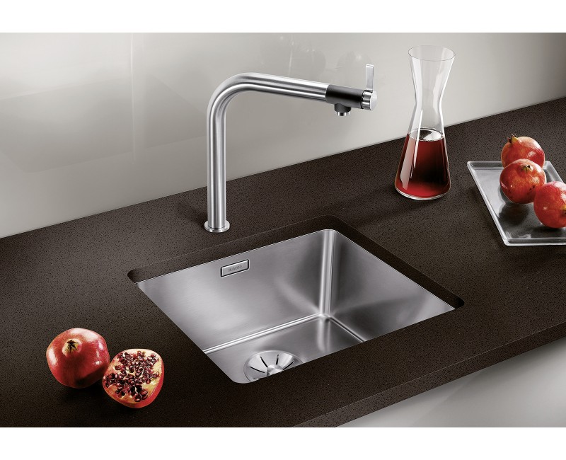 Virtuves Izlietne BLANCO ANDANO 450-U SATIN InFino O.AF Nerūsējošais tērauds, Satīna spīdīga 522963