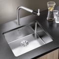 Virtuves Izlietne BLANCO ANDANO 500-U SATIN InFino O.AF Nerūsējošais tērauds, Satīna spīdīga 522967