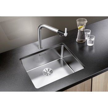 Virtuves Izlietne BLANCO ANDANO 500-U SATIN InFino O.AF Nerūsējošais tērauds, Satīna spīdīga 522967