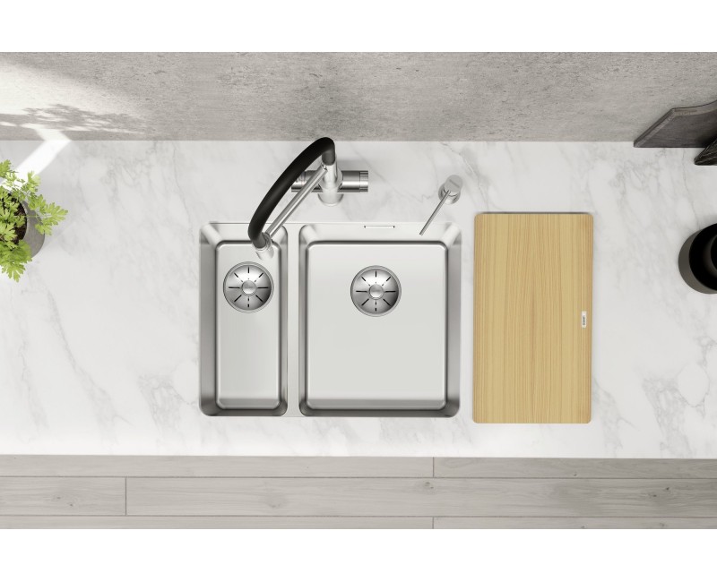 Virtuves Izlietne BLANCO ANDANO 340/180-U SATIN RE InFino O.AF  Nerūsējošais tērauds, Satīna spīdīga 522977