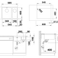 Virtuves Izlietne BLANCO ANDANO 340/180-U SATIN LI InFino O.AF Nerūsējošais tērauds, Satīna spīdīga 522979