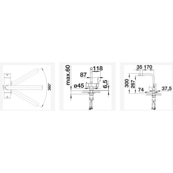 Virtuves izlietnes maisītājs BLANCO FONTAS II Satin Platinum 527714