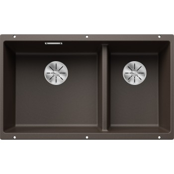 Virtuvės kriauklė BLANCO SUBLINE 430/270-U SILG PDUR Coffee InFino O.AF SILGRANIT™, PuraDur™, Kava 523160