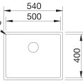 Кухонная мойка BLANCO CLARON 500-U InFino O.AF, нержавеющая сталь, глянцевый сатин 521577