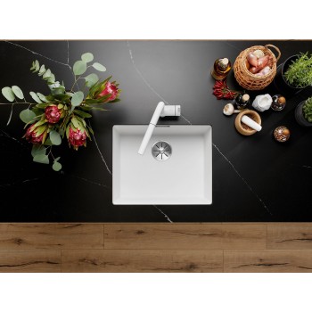 Virtuvės kriauklė BLANCO SUBLINE 500-U SILG Soft white InFino O.AF SILGRANIT™, PuraDur™, Švelniai balta 527170