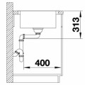 Virtuves izlietne BLANCO CLASSIMO 45 S-IF RV brushed InFino M.AF Nerūsējošā tērauda 525330