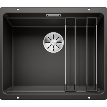 Virtuves Izlietne BLANCO ETAGON 500-U SILG PDUR Black M.ZUB InFino O.AF SILGRANIT™, PuraDur™, Melna 525887