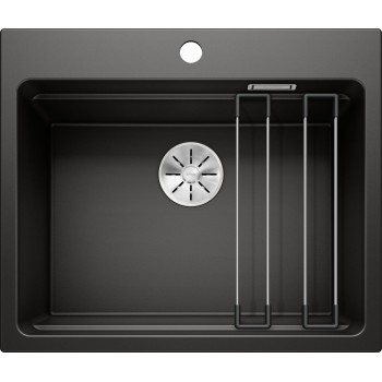 Virtuves Izlietne BLANCO ETAGON 6 PDUR Black M.ZUB InFino O.AF Melna, SILGRANIT™ 525890