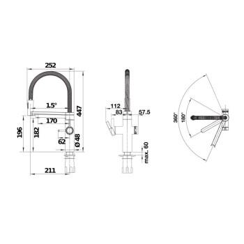 Virtuves izlietnes maisītājs BLANCO EVOL-S PRO FILTER Matēts Zelta HD 527430