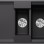 Virtuves Izlietne BLANCO ADIRA 6S SILG Black M.AF SILGRANIT™, Melna 527601