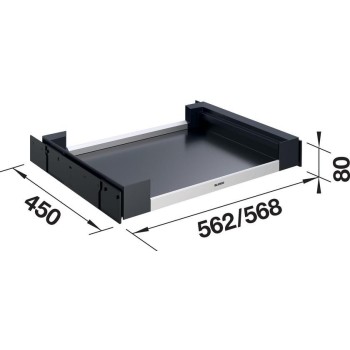 Atvikne Bīdāmajām Durvīm BLANCO Flat Drawer 60 P527665