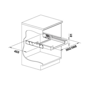 Atvilkne Veramām Durvīm BLANCO 60 H 527666